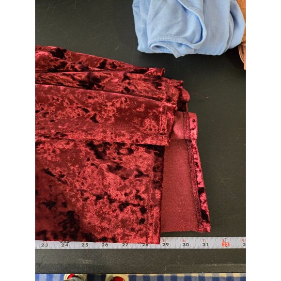 Spring + Mercer Womens Red Velvet Legging Tee V-Neck Top Size XL Stretch Casual - Picture 8 of 9